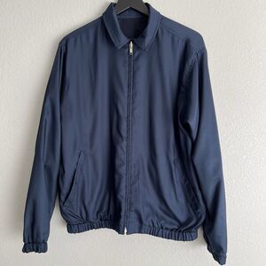 Dunhill Golf Mens Reversible Bomber Jacket Size M Navy Houndstooth